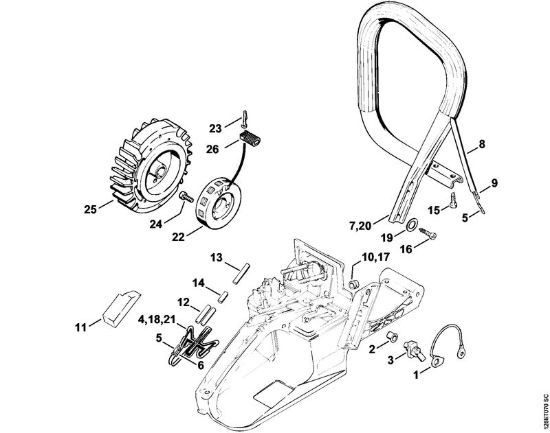 Riscaldamento Motoseghe a benzina (MS) 034 della marca STIHL