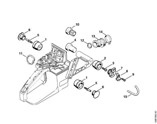 Sistema AV Motoseghe a benzina (MS) 034 S della marca STIHL