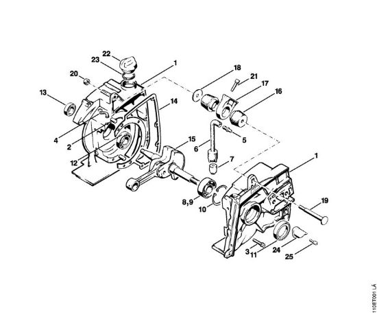 Carter albero a gomito Motoseghe a benzina (MS) 041 AVQ della marca STIHL