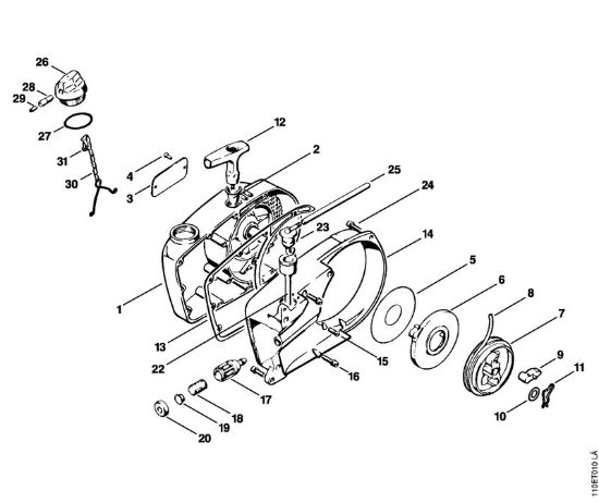 Dispositivo di avviamento Motoseghe a benzina (MS) 041 FB della marca STIHL