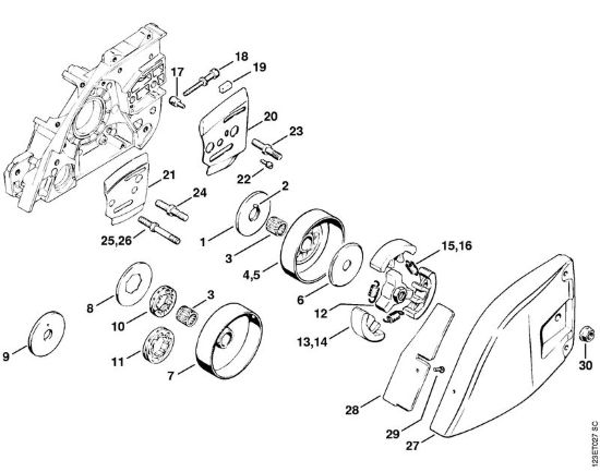 Frizione Motoseghe a benzina (MS) 056 S della marca STIHL