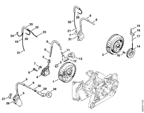 Impianto di accesione Motoseghe a benzina (MS) 064 W della marca STIHL