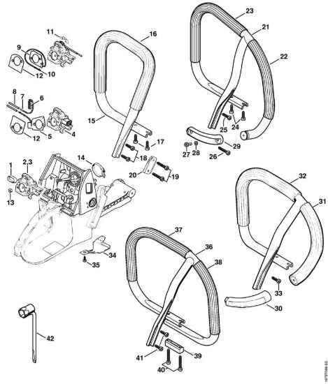 Manico tubolare Motoseghe a benzina (MS) 066 MR della marca STIHL