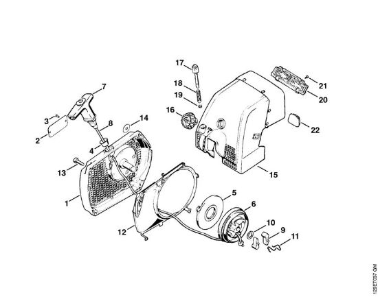 Dispositivo di avviamento Motoseghe a benzina (MS) 084 R della marca STIHL