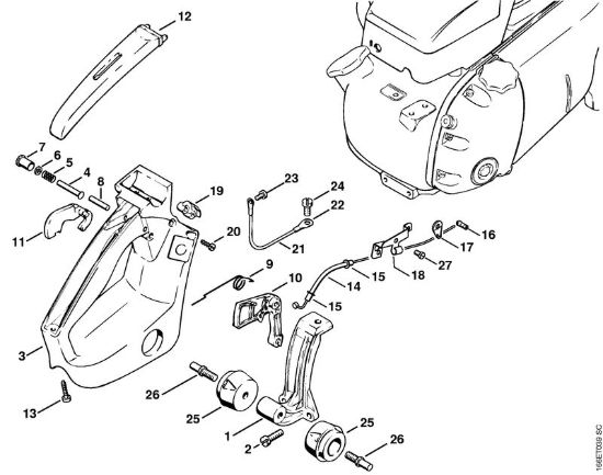 Impugnatura AV Motoseghe a benzina (MS) 090 della marca STIHL