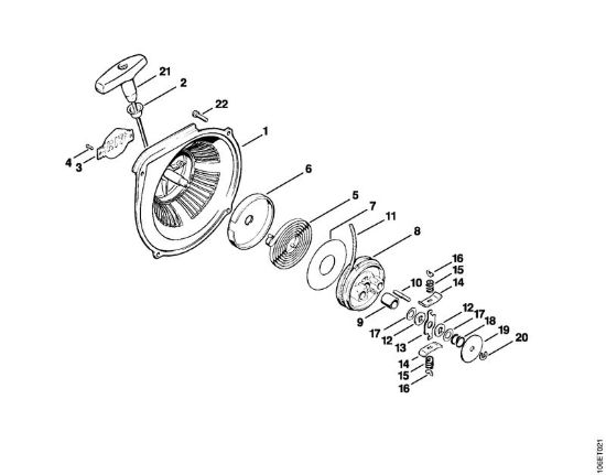 Dispositivo di avviamento Motoseghe a benzina (MS) 090 AV della marca STIHL