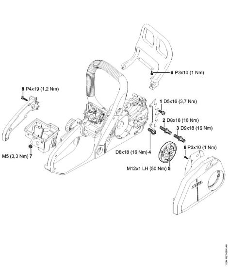 Coppie di serraggio Motoseghe a benzina (MS) MS 170 2-MIX della marca STIHL