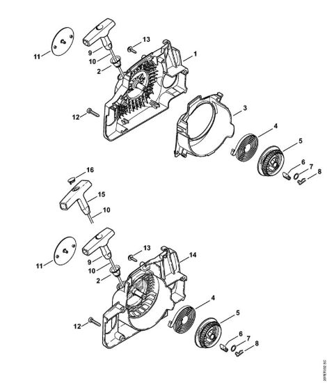Dispositivo di avviamento Motoseghe a benzina (MS) MS 170 2-MIX della marca STIHL