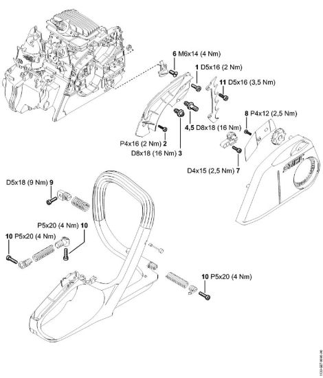 Coppie di serraggio Motoseghe a benzina (MS) MS 171 della marca STIHL