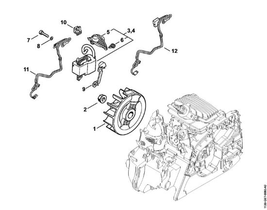 Impianto di accesione Motoseghe a benzina (MS) MS 171 della marca STIHL