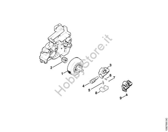 Pompa olio Elettroseghe (MSE) E 14 della marca STIHL