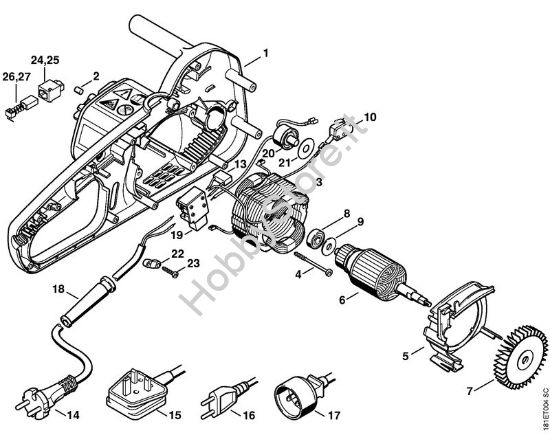 Elettromotore Elettroseghe (MSE) E 140 della marca STIHL