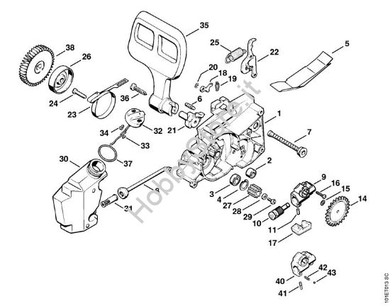 Pompa olio, freno catena Elettroseghe (MSE) E 220 della marca STIHL