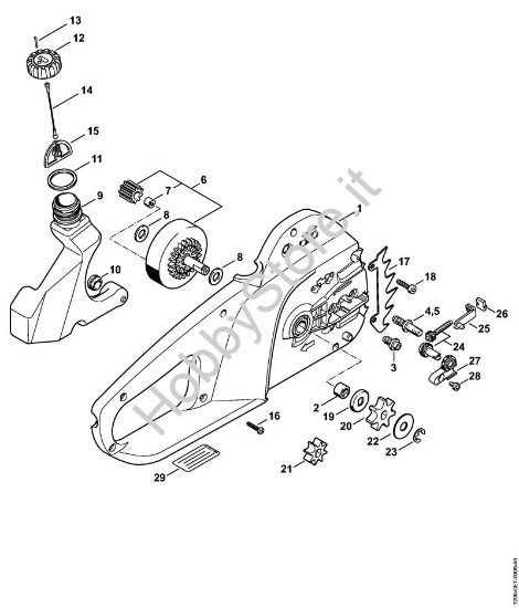Corpo impugnatura Elettroseghe (MSE) MSE 141 C-Q della marca STIHL
