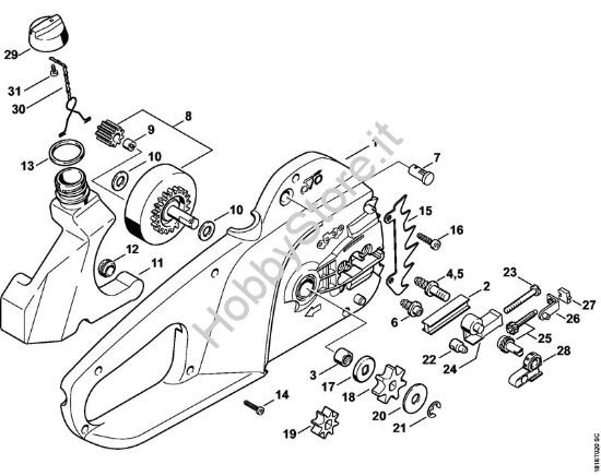 Corpo impugnatura Elettroseghe (MSE) MSE 160 C-BQ della marca STIHL