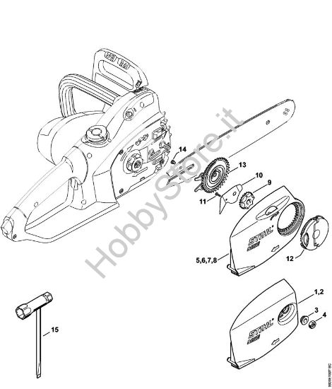 Coperchio rocchetto catena, attrezzi Elettroseghe (MSE) MSE 210 C-BQ della marca STIHL