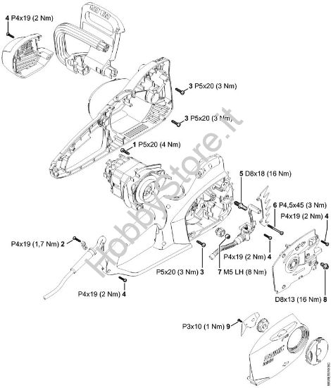 Coppie di serraggio Elettroseghe (MSE) MSE 210 C-BQ della marca STIHL