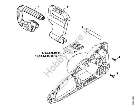 Protezione mano, Manico tubolare Elettroseghe (MSE) MSE 210 C-BQ della marca STIHL