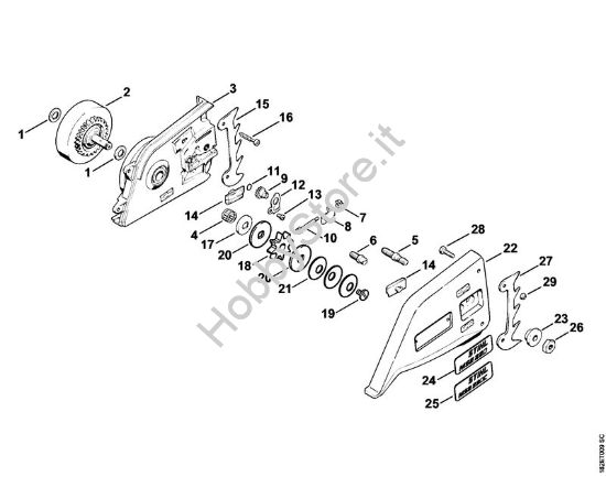 Coperchio rocchetto catena Elettroseghe (MSE) MSE 220 C della marca STIHL