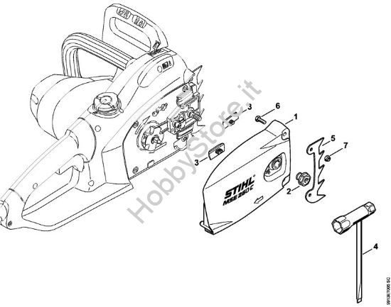 Coperchio rocchetto catena, attrezzi Elettroseghe (MSE) MSE 250 C-Q della marca STIHL