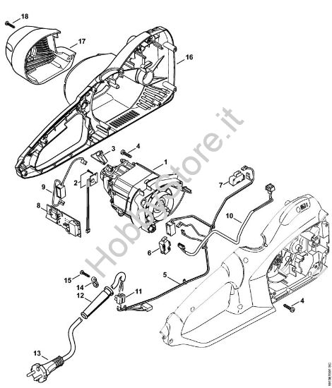 Elettromotore, carcassa motore Elettroseghe (MSE) MSE 250 C-Q della marca STIHL