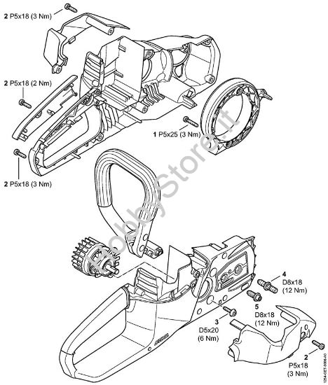 Coppie di serraggio Motoseghe a batteria (MSA) MSA 120 C-B della marca STIHL