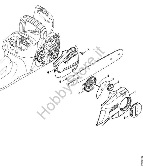 Coperchio rocchetto catena Motoseghe a batteria (MSA) MSA 160 C-B della marca STIHL