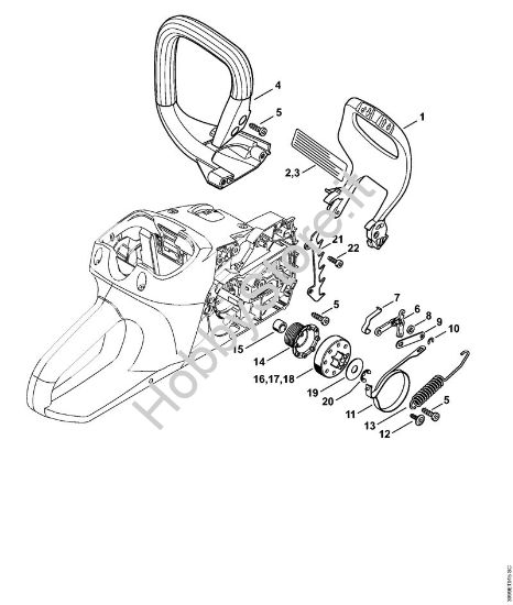 Protezione mano, freno catena Motoseghe a batteria (MSA) MSA 160 C-B della marca STIHL