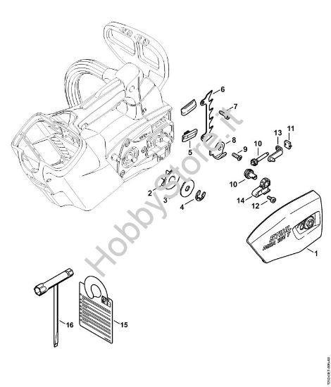 Coperchio rocchetto catena Motoseghe a batteria (MSA) MSA 161 T della marca STIHL