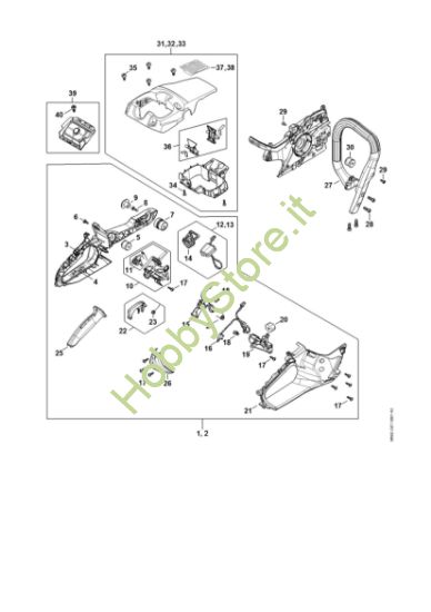 Picture of B - Corpo impugnatura, manico tubolare, Cappottatura MSA 300.0