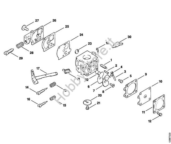 Carburatore WA-99 (27.1986) Motoseghe a benzina (MS) 009 della marca STIHL