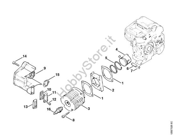 Cilindro Motoseghe a benzina (MS) 009 della marca STIHL