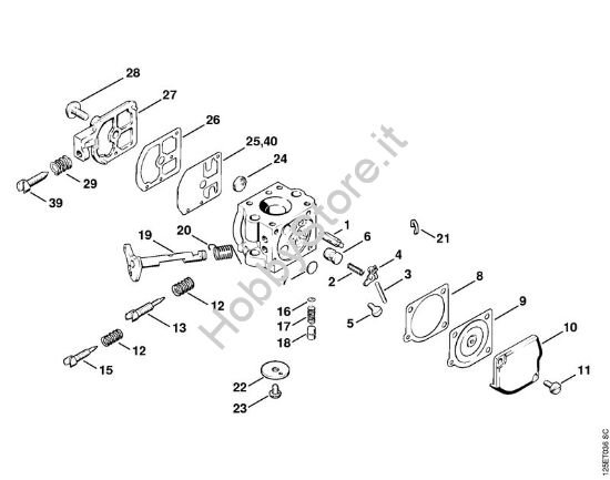 Carburatore C1S-S1 Motoseghe a benzina (MS) 009 E della marca STIHL