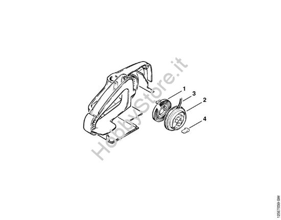 Dispositivo di avviamento (35.85), (25.84) Motoseghe a benzina (MS) 009 EQ della marca STIHL