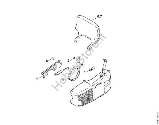 Freno catena (25.84) Motoseghe a benzina (MS) 009 LQ della marca STIHL