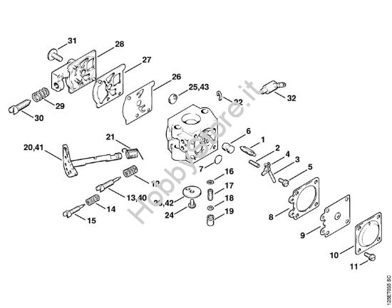 Carburatore WT-29 (12.87) Motoseghe a benzina (MS) 009 Q della marca STIHL