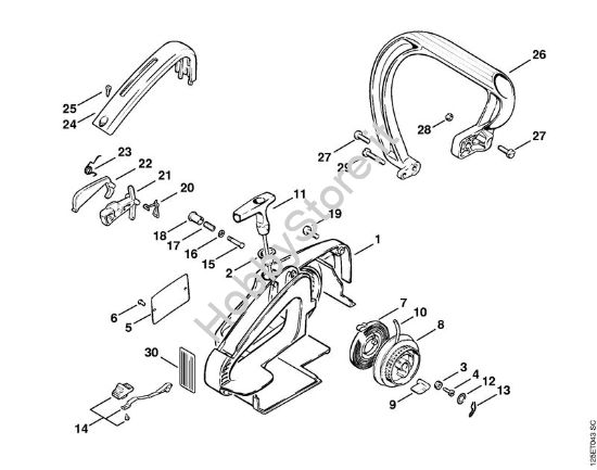 Dispositivo di avviamento Motoseghe a benzina (MS) 009 Q della marca STIHL