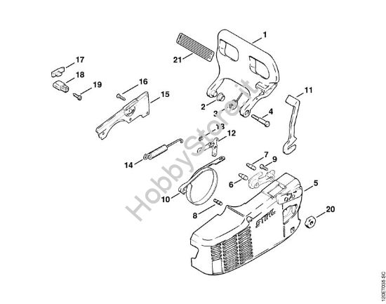 Freno catena Motoseghe a benzina (MS) 011 AVE della marca STIHL