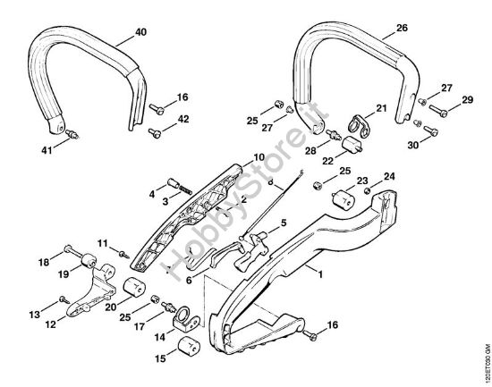 Impugnatura Motoseghe a benzina (MS) 011 AVE della marca STIHL