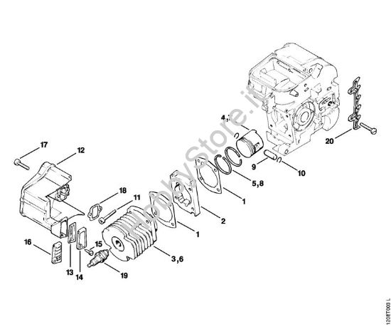 Cilindro Motoseghe a benzina (MS) 011 AVEQ della marca STIHL