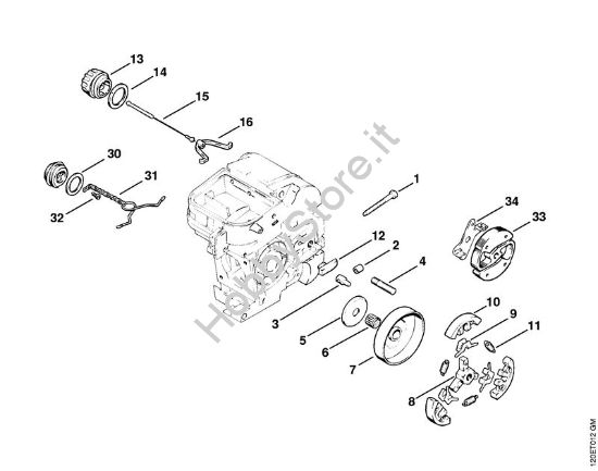 Frizione Motoseghe a benzina (MS) 011 AVEQ della marca STIHL
