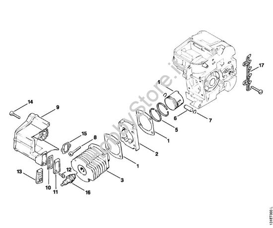 Cilindro Motoseghe a benzina (MS) 012 AVEQ della marca STIHL