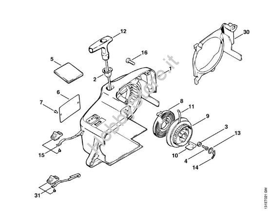 Dispositivo di avviamento Motoseghe a benzina (MS) 012 AVEQ della marca STIHL