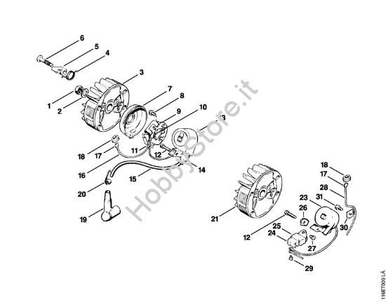 Impianto di accesione Motoseghe a benzina (MS) 015 LQ della marca STIHL