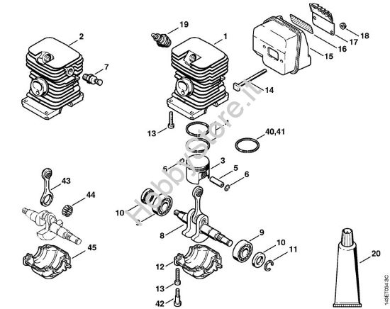 Cilindro Motoseghe a benzina (MS) 017 C della marca STIHL