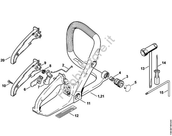 Manico a telaio, Attrezzi Motoseghe a benzina (MS) 017 C della marca STIHL