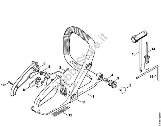 Manico a telaio, Attrezzi Motoseghe a benzina (MS) 018 della marca STIHL