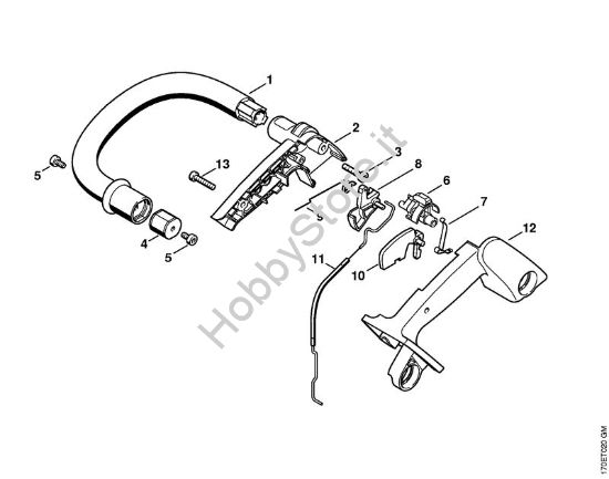 Manico tubolare Motoseghe a benzina (MS) 019 T della marca STIHL