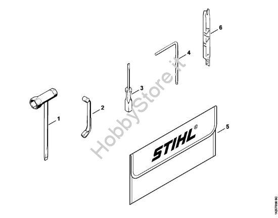 Attrezzi, accessorio a richiesta Motoseghe a benzina (MS) 020 T della marca STIHL