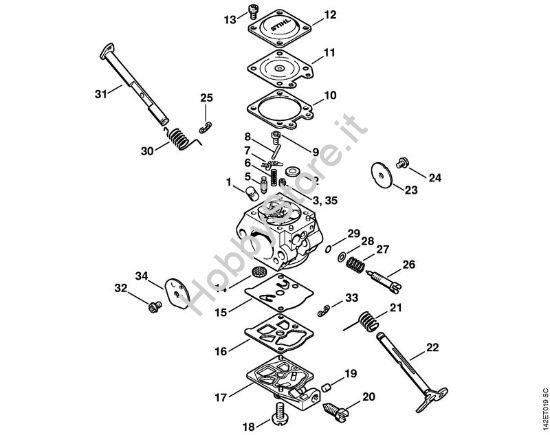 Carburatore WT-326 Motoseghe a benzina (MS) 020 T della marca STIHL